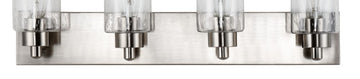 Irving Seeded Glass/Iron Modern Contemporary LED Vanity Light - JONATHAN Y